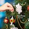 Ornativity Christmas Mini Cat Ornament - Furry Black Kitten with Scarf Holiday Tree Hanging Decoration